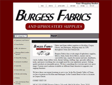 Tablet Screenshot of burgessfabrics.com